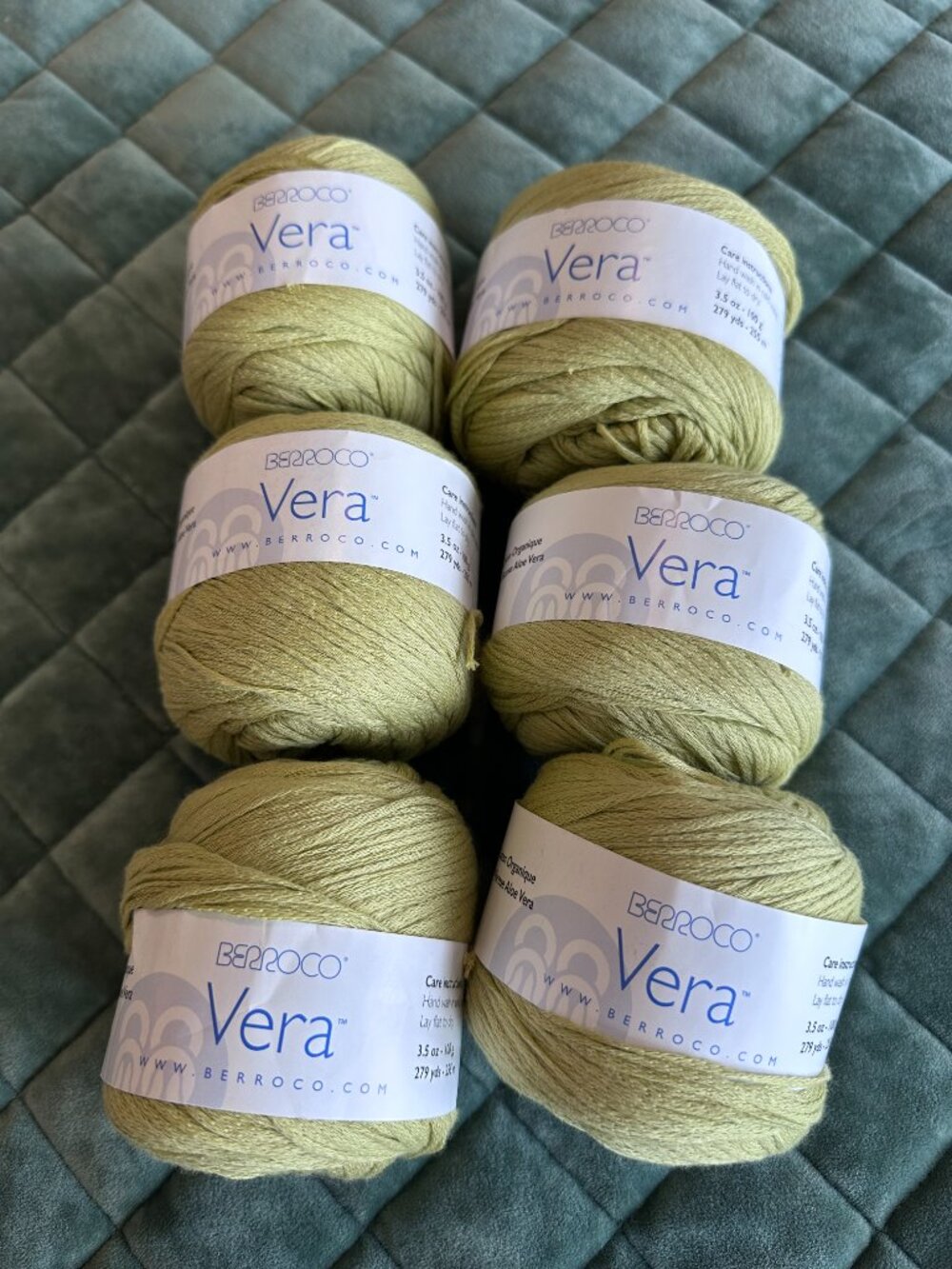 6 Skeins Berroco Vera Yarn DK